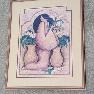 Woman With Calla Lillies