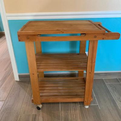 Wooden Serving Cart / Utility Cart 