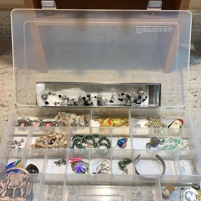 Box Of Misc Costume Jewelry 