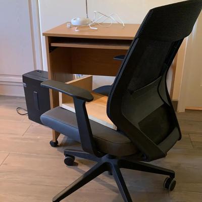 Small Office For Small Space - Pullout Desk, Chair, Shredder, Light, etc