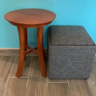 End Table With Storage Foot Stool 