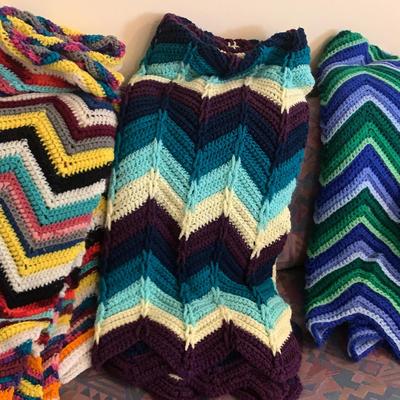 Hand Knitted Crochet Throw