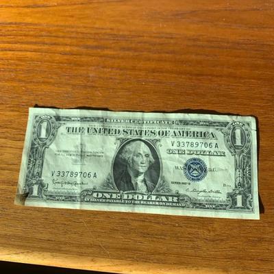 Silver Certificate One Dollar Bill Series 1957B