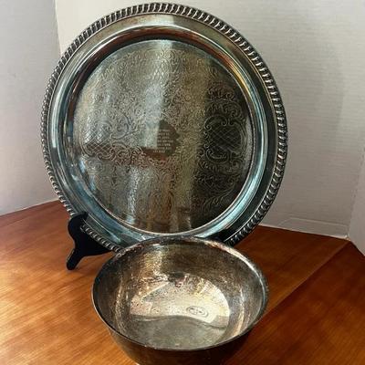 Towle Silver Plate Bowl And Silver plate Platter