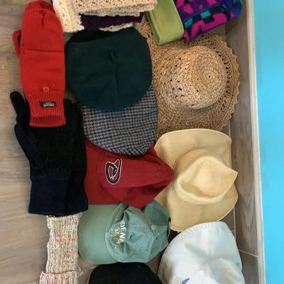 Lot Of Hats , Gloves , Scarves 