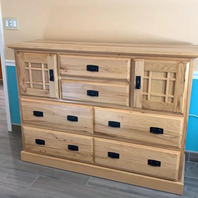 Heavy Solid Wood Tall Dresser 