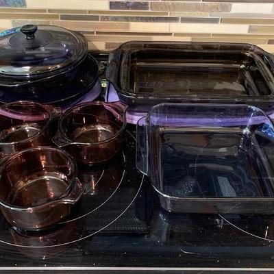 Purple Pyrex Dishes 