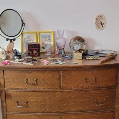 Sale Photo Thumbnail #48: Antique Dresser with a "Tiger Grain Pattern"