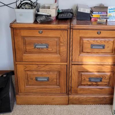 Sale Photo Thumbnail #39: Wooden File Cabinets