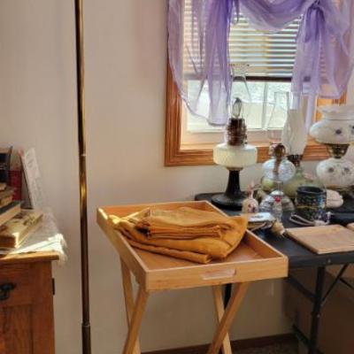 Sale Photo Thumbnail #58: Tall brass floor lamp