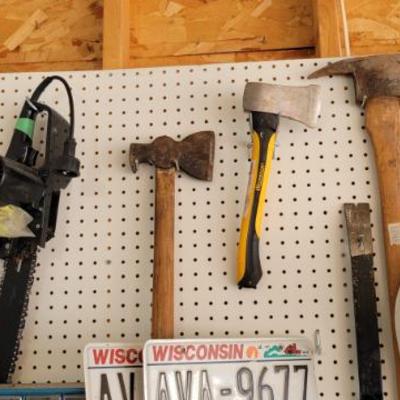 Sale Photo Thumbnail #350: Hatchets, Axes and Electric Saws 