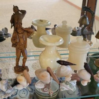 Sale Photo Thumbnail #29: Vintage Alabaster, Seashell Art, and more