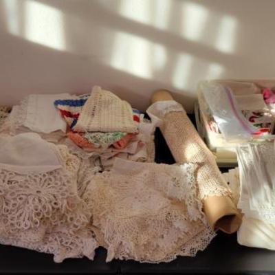 Sale Photo Thumbnail #50: Doilies and hankies