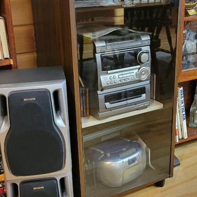 Sale Photo Thumbnail #126: Aiwa stereo and media cabinet