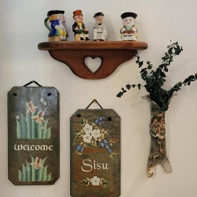 Sale Photo Thumbnail #25: Vintage Toby Mugs and wall decor