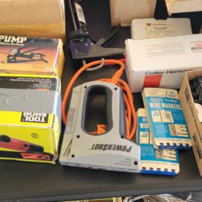 Sale Photo Thumbnail #301: Angle Grinder and Power Stapler