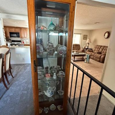 Oak display cabinet