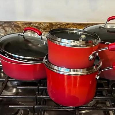 Rachel Ray Red Pots & Pan Set