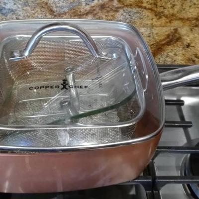 Copper Chef Deep Fry Pan, Basket & Lids