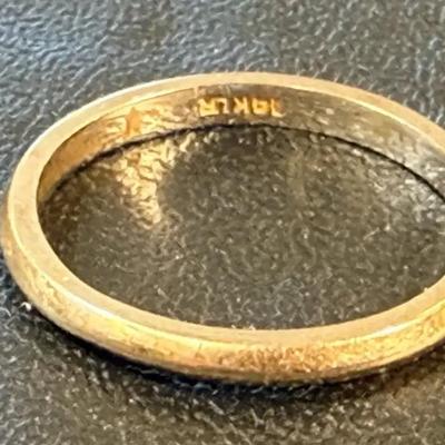 14K White Gold Band Ring, Size 4