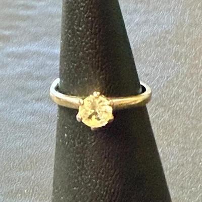 10K Gold CZ Ring, Size 3 1/4