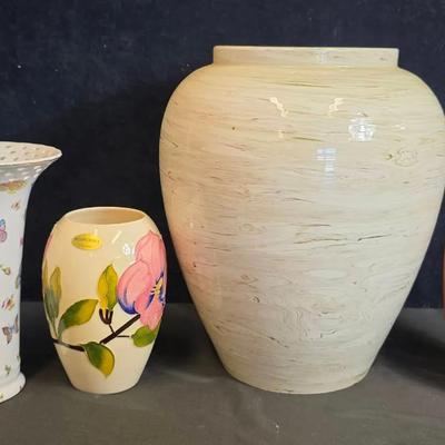 Walter Moorcroft 'Hibiscus' Vase (1) + Decorative Vases (3)