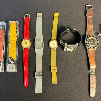 Waltham Watches (2), Misc. Watches (3) + New Watch Bands (2)