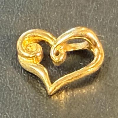 10K Gold Heart Charm