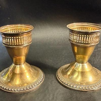 Weighted Sterling Silver Candle Holders (2)