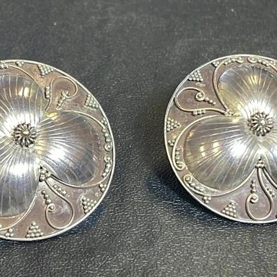 Large Vintage Silver Earrings 