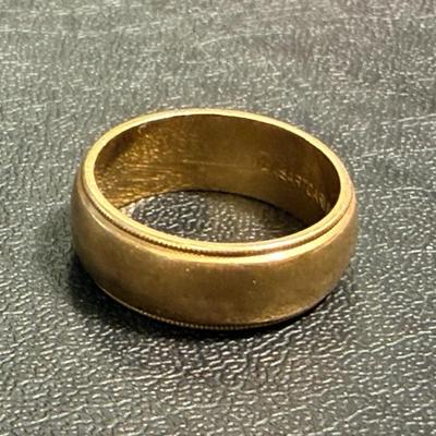 14K Gold 'ArtCarved' Band Ring, Size 6