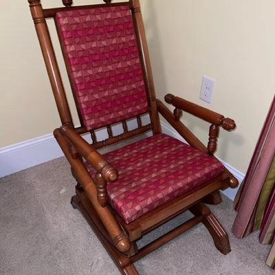 Vintage Wood Glider Chair