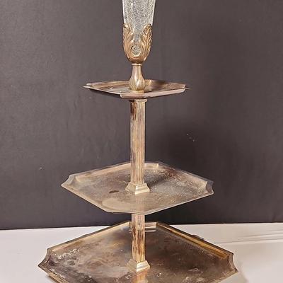Silver Plated Serving Tower