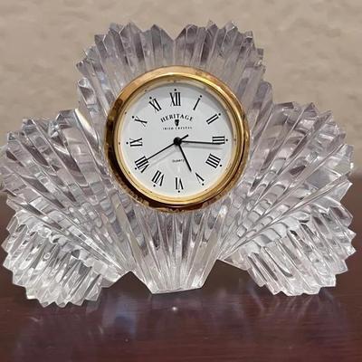 Heritage Irish Crystal Desk Clock