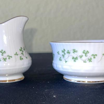 Royal Tara Shameock Sugar Bowl & Creamer - Made in Galway
