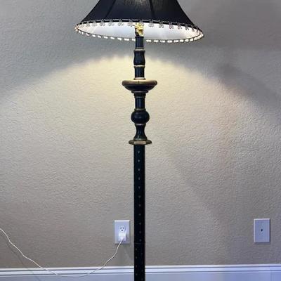 Black Floor Lamp with Golden Accents (2)