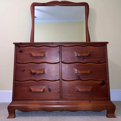 Franklin Shockey, Lexington, NC, Curved Wood Drawers Dresser