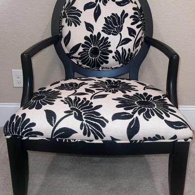 Bohemian Black & Cream Chair by Coast To Coast Imports