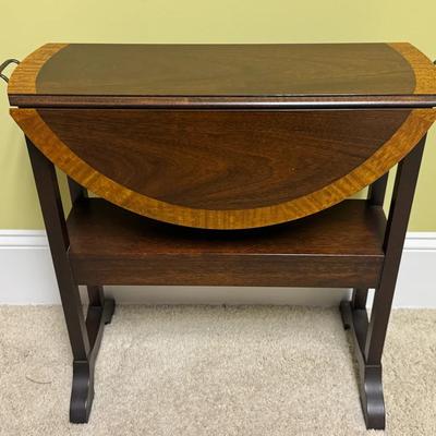 Drop-side Accent Table With Handles