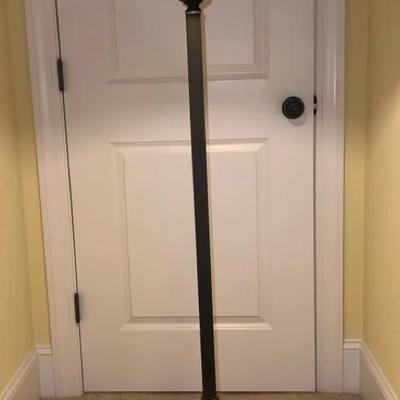 Black Floor Lamp with Gold Accents