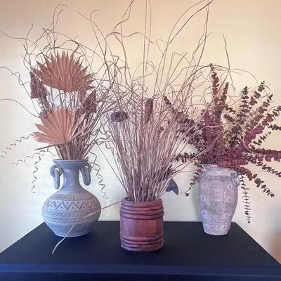 Faux & Dried Flowers in Containers #1