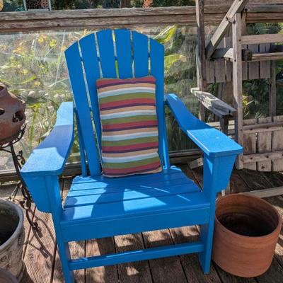 Blue adirondack chair!