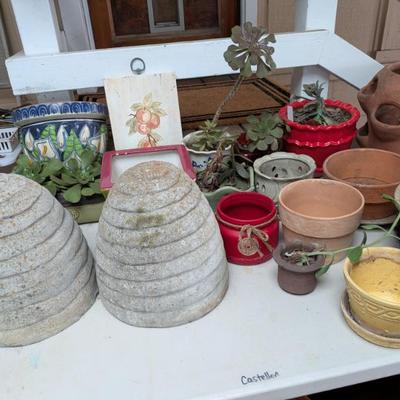 More pots! Beehive concrete pots!