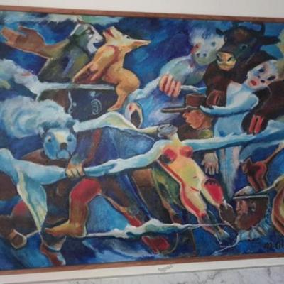 Sale Photo Thumbnail #73: Muriel Olguin original "Cloud Carriers" $750