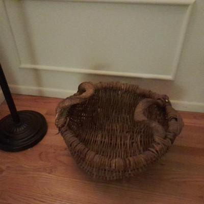 Sale Photo Thumbnail #72: Vintage hand crafted basket $25