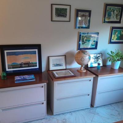 Sale Photo Thumbnail #55: Wood top file cabs $45 each