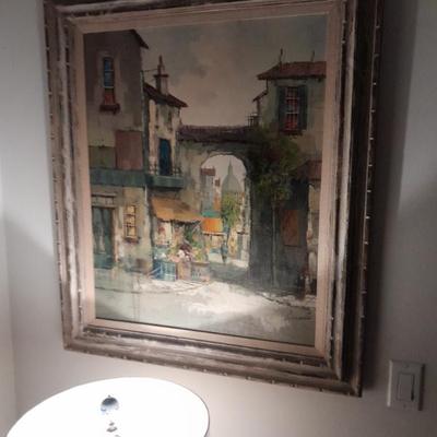 Sale Photo Thumbnail #11: Vintage oil painting $95 as-is