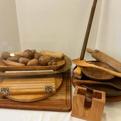Vintage Wooden Kitchenware Lot