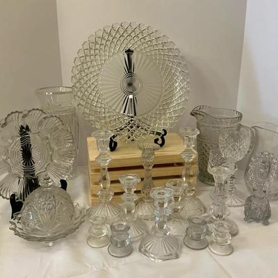 Crystal candlesticks, Pitchers, And more!