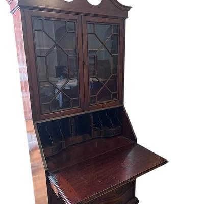 Vintage Maddox Chippendale Style Secretary Desk